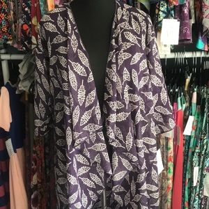 LuLaRoe Shirley purple feather